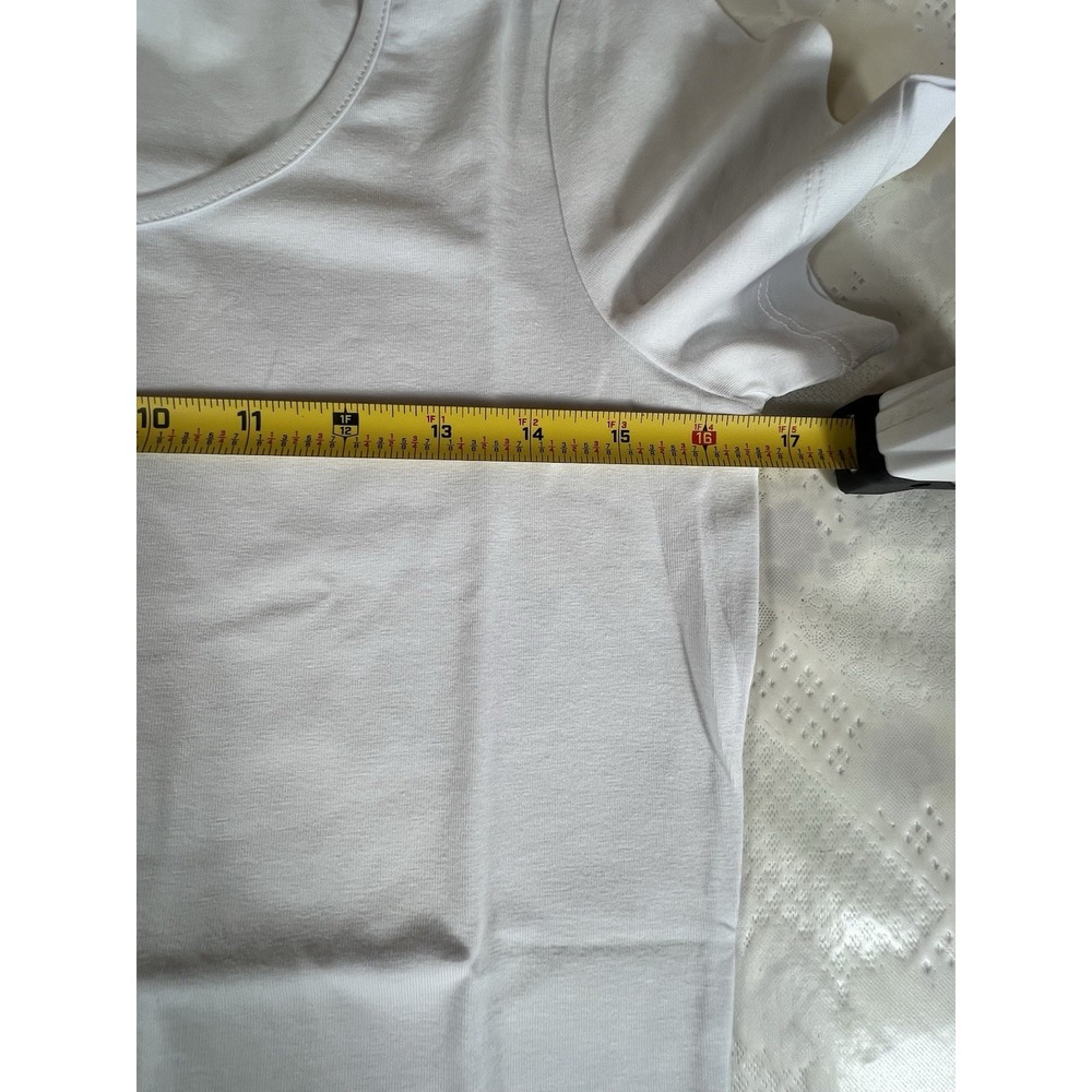 Long Tall Sally Womens XS White Short Sleeve Scoop Neck Tee White - Picture 3 of 8